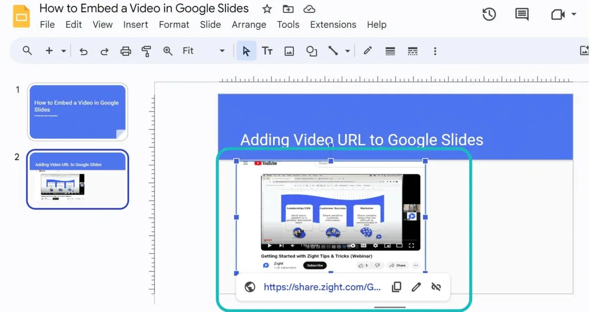 3. How to Insert Video URL to Google Slides – And Customize It for Engagement