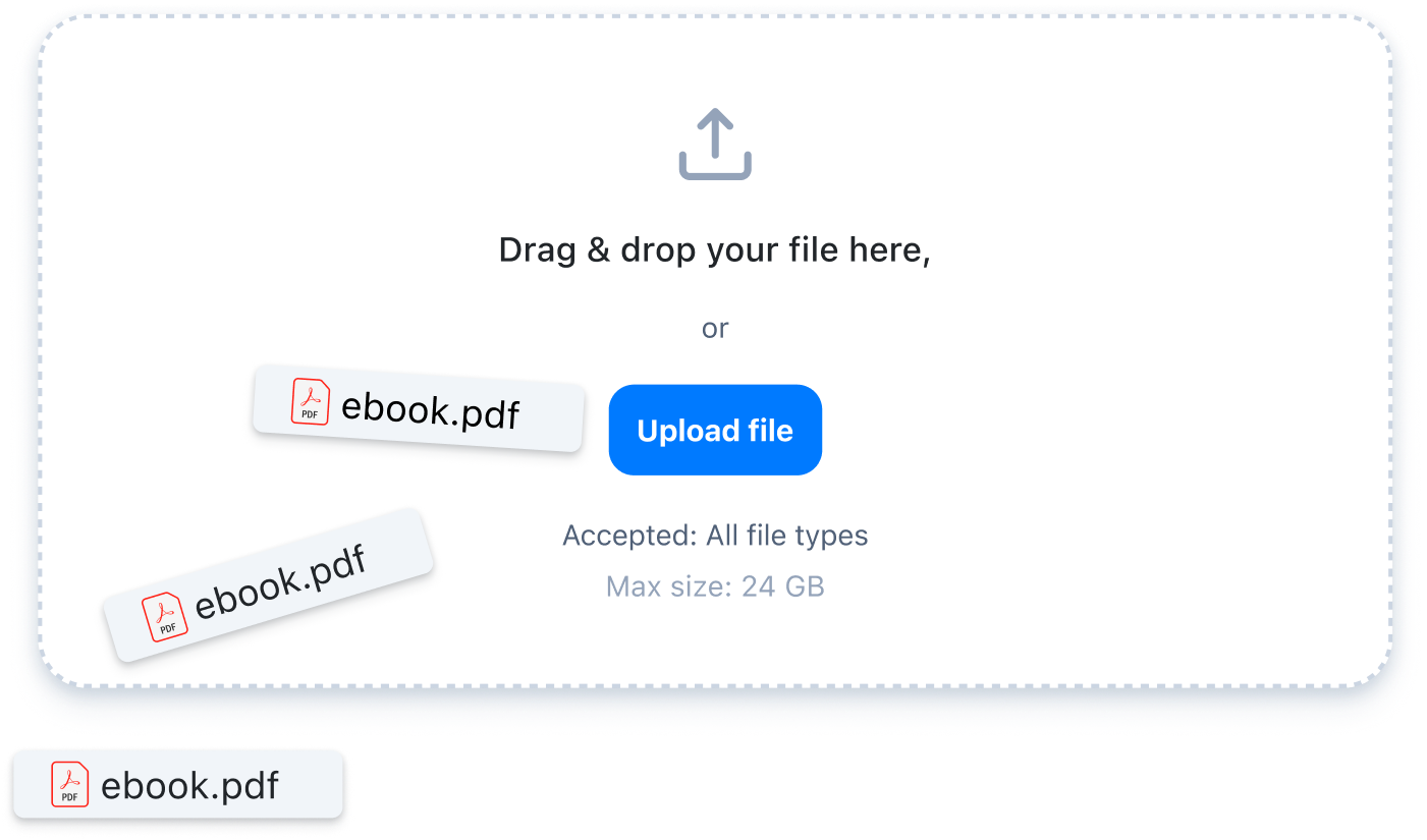 Zight file upload request interface