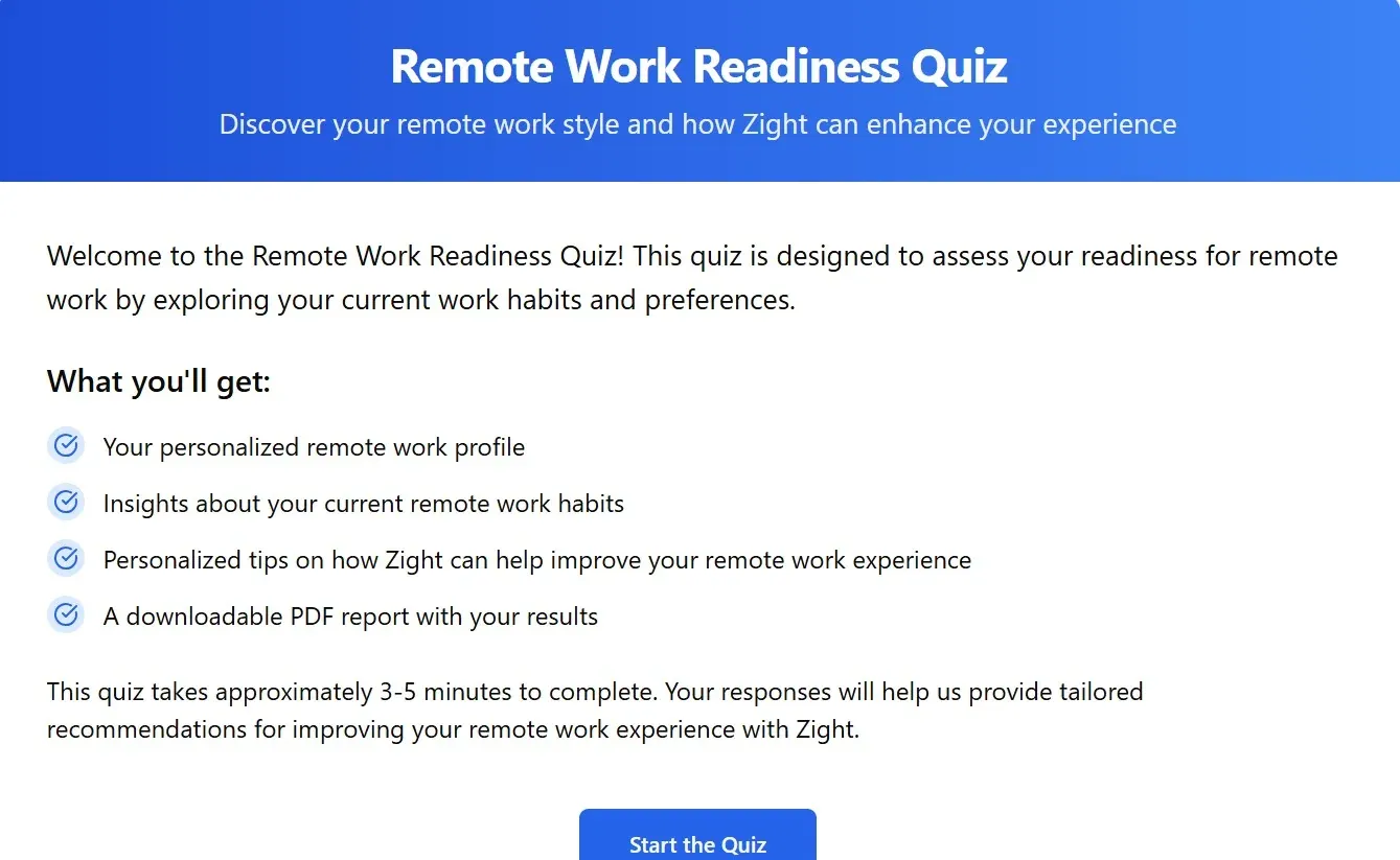 Remote Work Readiness Quiz