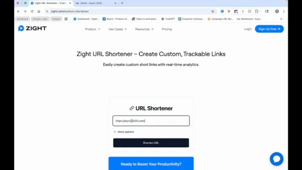 Paste the URL you wish to customize and track.
