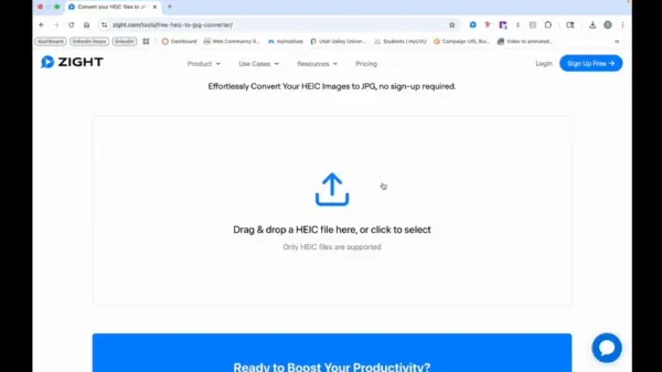 Upload your HEIC file