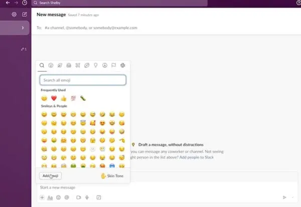 Click "Add Emoji"