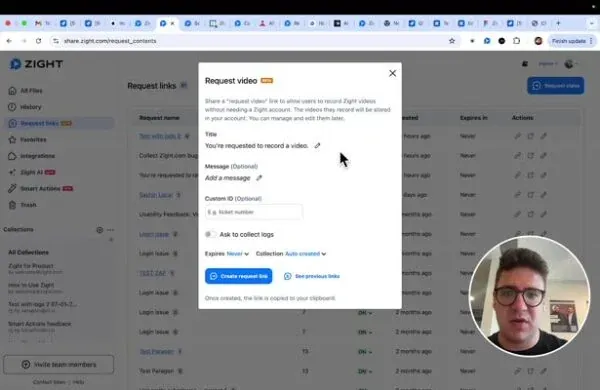 Ask to collect logs