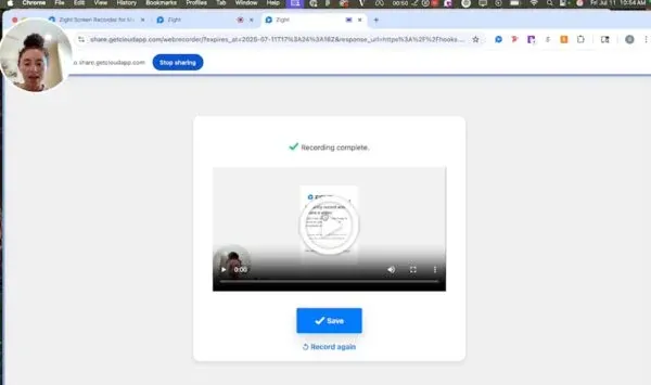 Review and save the video