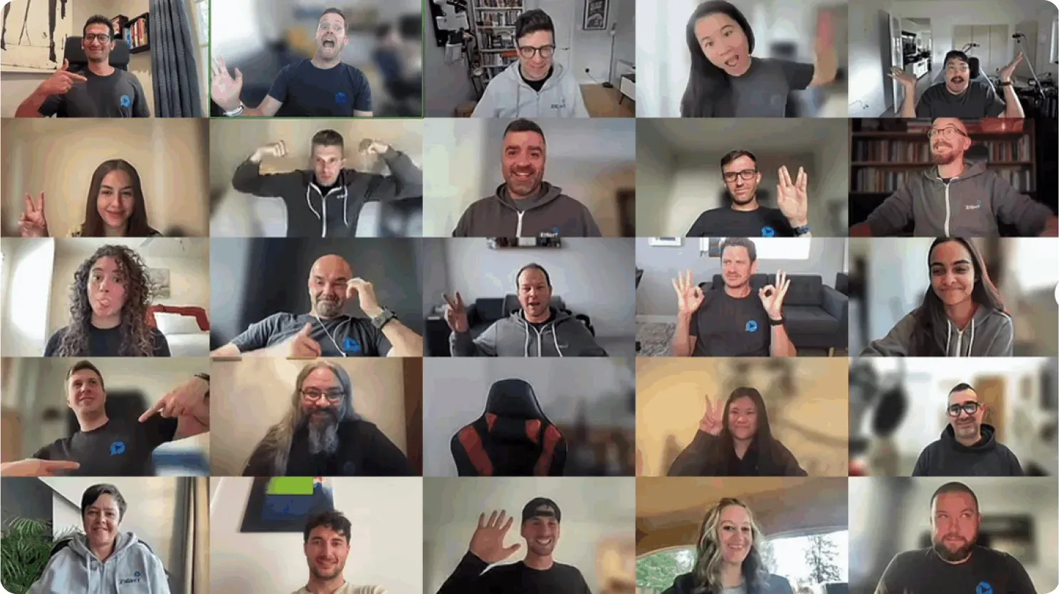 The Zight team on a video call