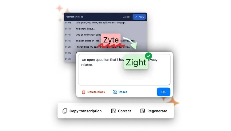 Transcription Correction