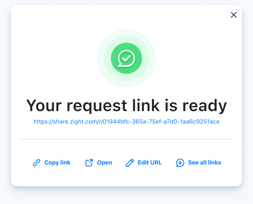 Your request link is ready