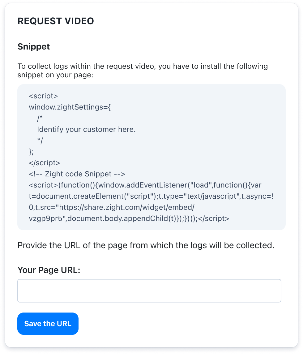 Create a Request Video link