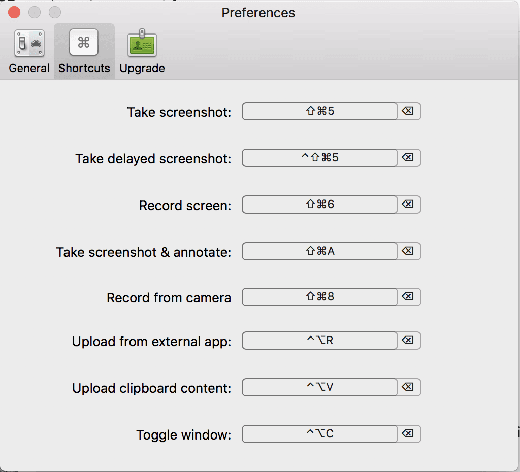 Zight shortcuts