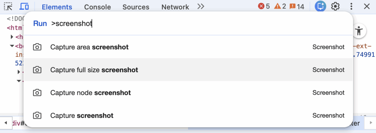 Capture full screenshot