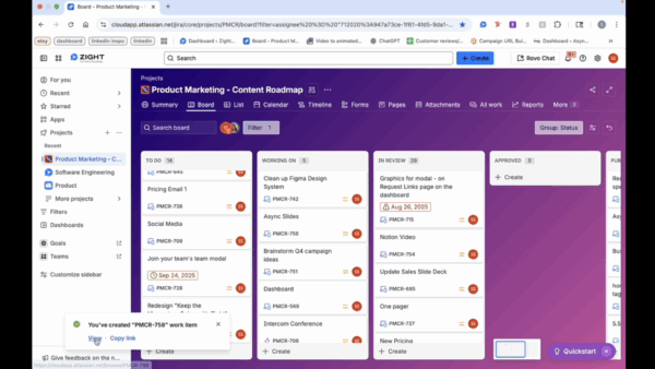 Ticket creation confirmation
