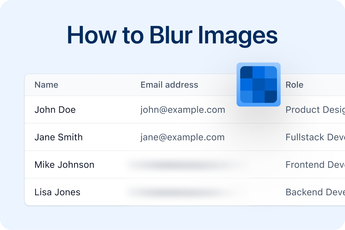 How to Blur Images