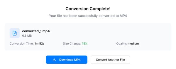 AVI to MP4 converter.