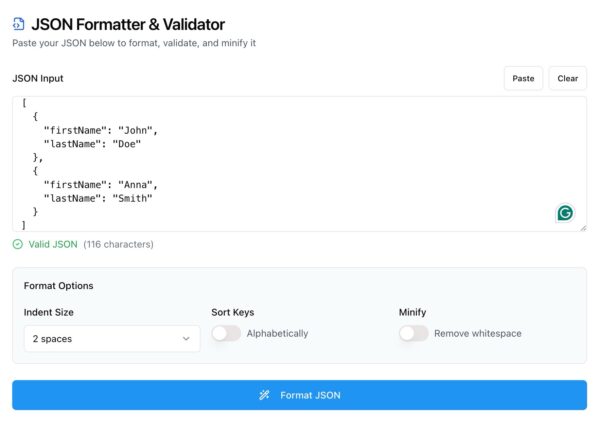 JSON formatter and validator.