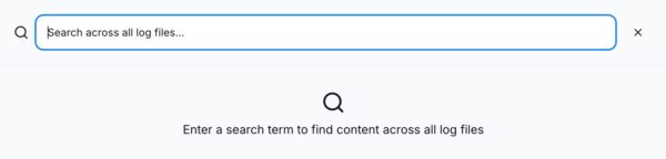 Log explorer search feature
