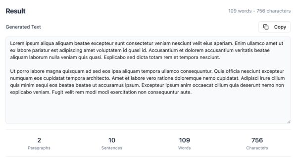 Lorem Ipsum Generator