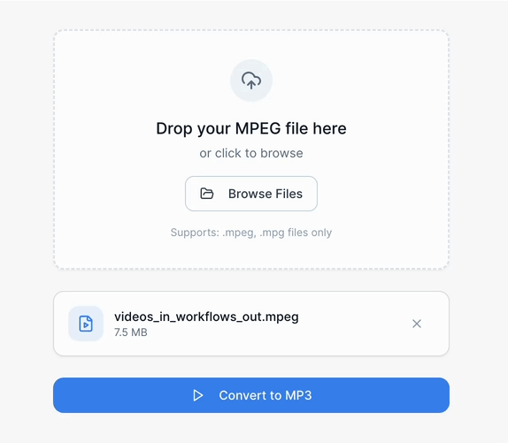 MPEG to MP3 converter.