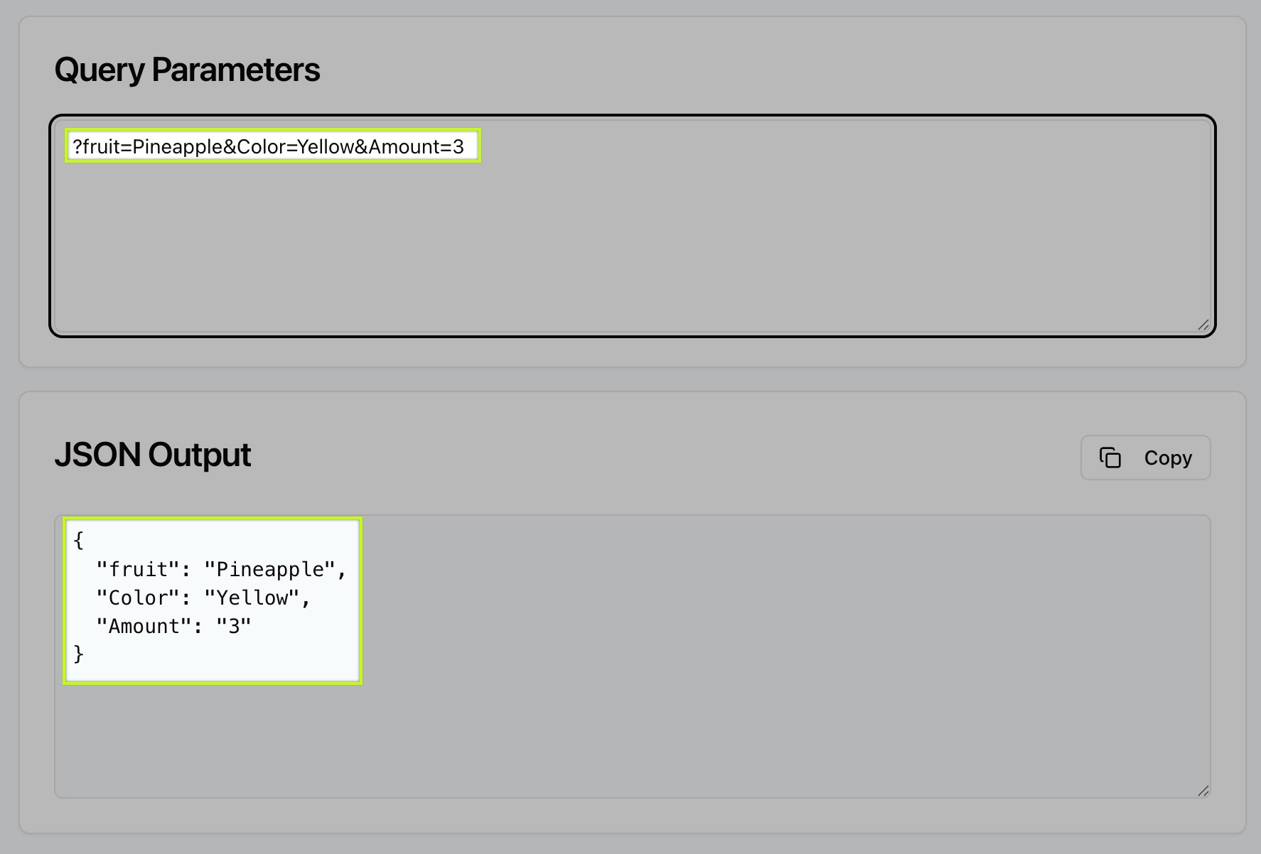 Query Params to JSON - Zight