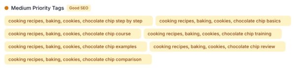 Medium priority tags.