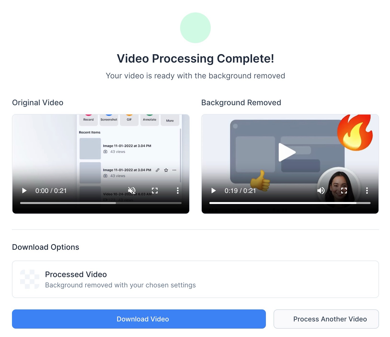 Video background remover.
