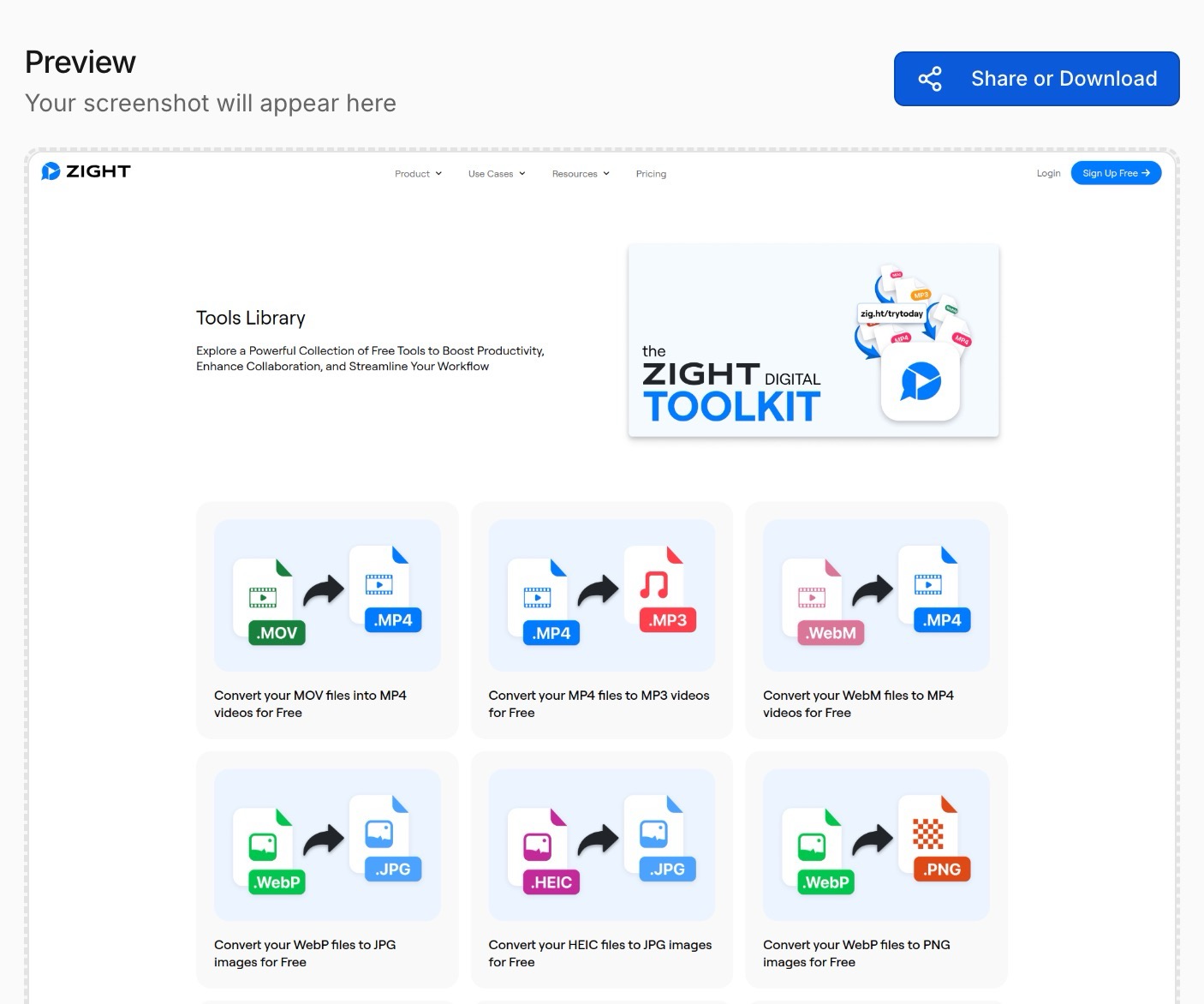 Website screenshot tool full page