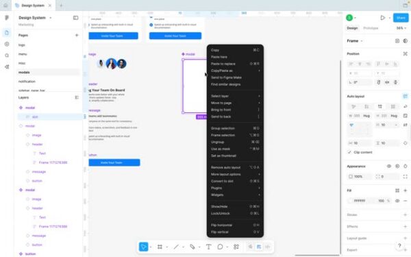 Converting to a slot in Figma.